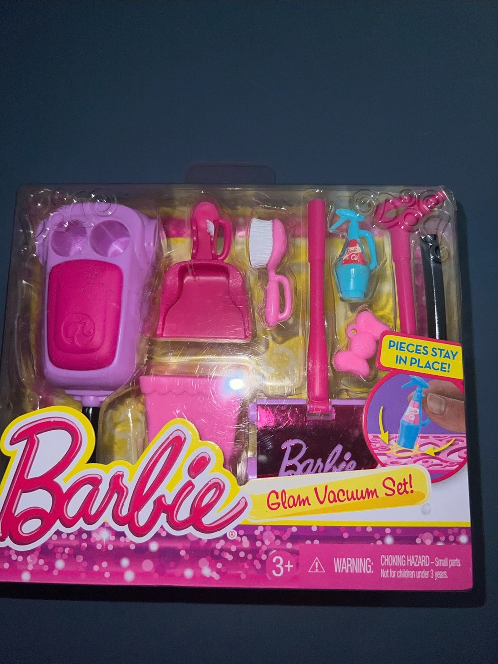 Barbie Glam Vaccum Set Light Pink Play-set Rare New In Box